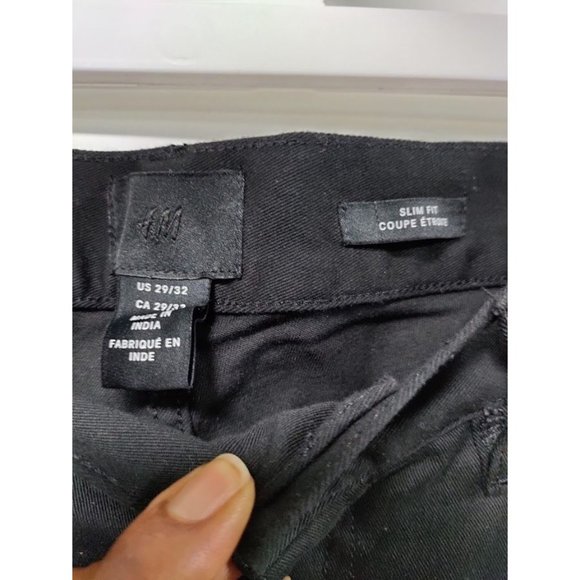 NWT H&M High Rise Flat Front Skinny Slim Fit Jeans Dark Denim Black Womens 29/32 - Picture 4 of 12